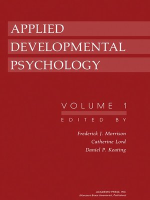 cover image of Applied Developmental Psychology, Volume 1